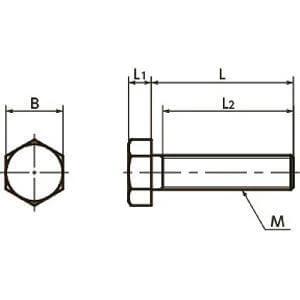 Technical diagram of ✝️ SPA-M8-25-H RENY Hex Head Screws Plastic - NBK made in Japa, showcasing dimensions and design for smooth motion.