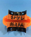 Spacer Element E3 For Coupling Rexnord 7300010 Replacement front view, orange and black industrial shaft coupling part, 8x8x6 in