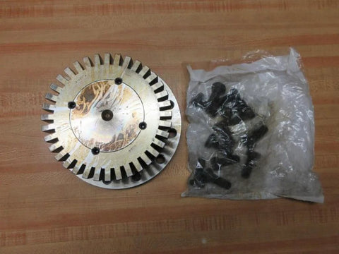 Spacer Hub For Rexnord 0744104 Falk 1080T31 35 Gear System With 3.4697 Inch Outer Diameter And 36 Teeth PN 0744104 Replacement Part For Industrial Conveyors shown with bolts.