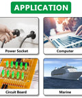 Applications of 120 Pieces Black Nylon Spacers Kit Non Threaded for power socket, computer, circuit board, marine use
