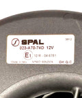 Label on High Performance 335 CFM Single Wheel Centrifugal Blower For 12 Volt HVAC And Rear Air Circulation In Vans And RVs With Beast Power By SPAL 30003542 023 A70 74D showing details and serial number.