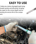 Pro Grade Heavy Duty Spark Plug Thread Repair Kit With M14 1.25 Inserts And M16 1.25 Tap used for easy rethreading in engine bay