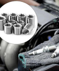 Spark Plug Thread Repair Kit For Automotive Engines M10 By 1 Tap And M12 By 1 Tap Stainless steel rethread kit with inserts on engine