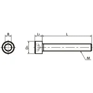 SPE-M4-40-C-FT NBK Plastic full thread screw made in Japan technical drawing with dimensions and specifications.