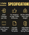 Specifications for Medium/Heavy Duty Automatic Door Closer (Silver) - Commercial Grade, Contractors Choice, DC7016 Model