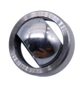 Compact 12x22x10 mm spherical plain radial bearing GE12C shown in a metal finish providing self-aligning radial support.