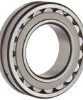 SKF 22208 E Explorer Spherical Roller Bearing Straight Bore Metric 40mm Bore 80mm OD featuring two-row steel cage design.