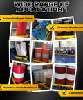 Image showing various uses of Spill Containment Pallet With Drain Outlet For 200L Drum, Heavy Duty Tray Platform in industrial settings.