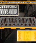 Spill Containment Platform For Industrial Use Plastic Containment Tray With Grating And Drain Outlet Heavy Duty Pallet Stackable