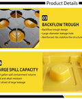 Spill Containment Tray With Drain For Industrial Drums Anti Leak Plastic Pallet showing backflow trough and large spill capacity