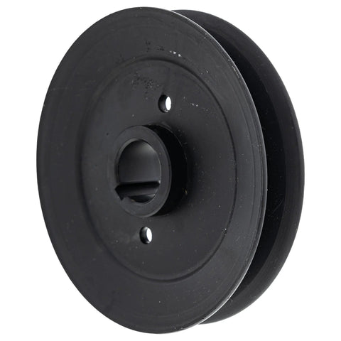 Spindle Sheave 5.00 OD And 1.00 ID OEM Replacement Part 00191800 Ariens OEM side view, metal pulley for lawn mower drive belt system