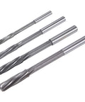 Chucking Reamers Set For Lathe And Milling Machines By Uxcell, 6mm to 12mm, H7 High Speed Steel Spiral Flute, 4 pieces, round shank