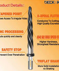 Five Eighth Inch HSS Reamer Drill Bit For Metal And Wood Taper Reamer For Precise Hole Alignment And Enlargement, five spiral flutes, non-slip half-inch shank