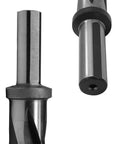 Close-up of 5/8 Inch Spiral Flute Reamer with 1/2 Inch Shank M2 HSS Bridge Reamer for steel and alloys, aluminum, copper, and plastic.