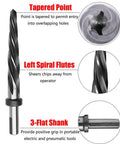 5/8 Inch Spiral Flute Reamer With 1/2 Inch Shank M2 HSS Bridge Reamer showing tapered point and spiral flute details