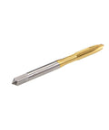 Spiral Point Plug Threading Tap M5 x 0.8 Thread, Ground Threads H2 3 Flutes, High Speed Steel HSS 6542, Titanium Coated, Metric Screw Taps Tapping Bit for Thread Repair, 2pcs