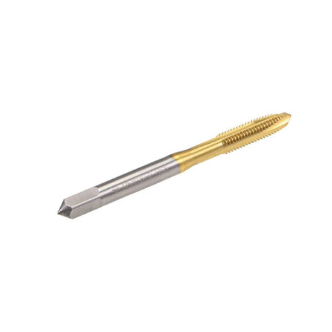 Spiral Point Plug Threading Tap M5 x 0.8 Thread, Ground Threads H2 3 Flutes, High Speed Steel HSS 6542, Titanium Coated, Metric Screw Taps Tapping Bit for Thread Repair, 2pcs