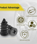 60 Pieces Tire Repair Rubber Nails Vacuum Tire Repair Kits Spiral Rubber Nails Self Service Tire Repair Nails For Cars Motorcycles Trucks Tractors Puncture Repair High Temperature Resistant Rubber For Durable Wheel Fix; rubber nail and tire advantage features