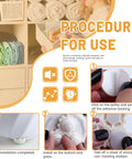 Instructions for installing Splicable Mini Caster Wheels 24 Pieces With 360 Degree Swivel And Self Adhesive Stick On Sliders.
