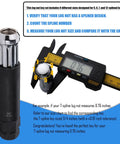 Spline Lug Nut Socket Set For Quick Wheel Lock Removal, 8 Piece SAE And Metric Locking Lug Nut Removal Kit With Caliper