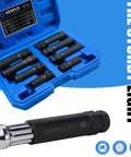 Spline Lug Nut Socket Set For Quick Wheel Lock Removal, 8 Piece SAE And Metric Locking Lug Nut Removal Kit in case by VEXPLO