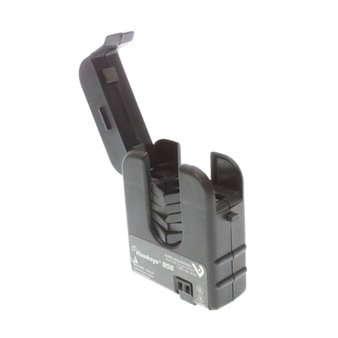 Split Core Current Switch H908 Adjustable Normally Open Heavy Duty Pro Grade Sensor For Belt Loss Detection And Coupling Shear Monitoring From One Fifth To One Hundred Horsepower shown with open core design for belt monitoring