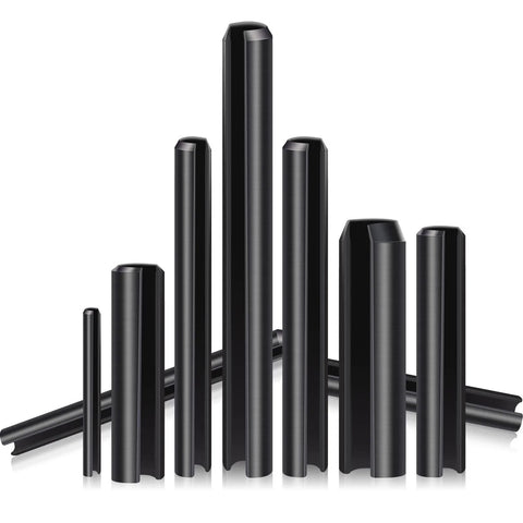 450 Pcs Split Roll Pin Set With Storage Case M2 Through M10 Slotted Spring Steel Pins Black Oxide Dowel Tension Roll Pins