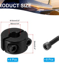 Four Pack Split Shaft Collar 6mm Bore 16mm OD 9mm Thick High Clamp Strength Two Piece Locking Design