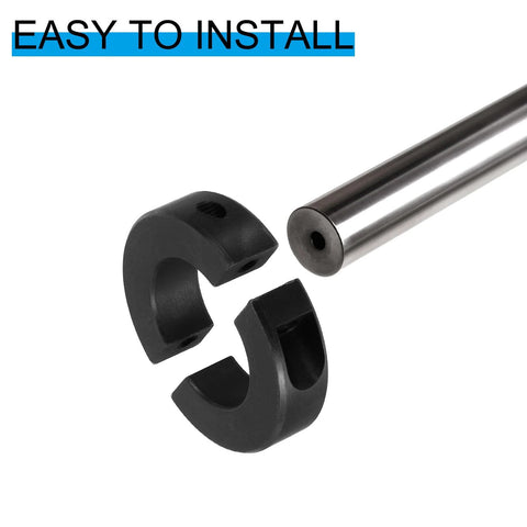 Four Pack Split Shaft Collar 6mm Bore 16mm OD 9mm Thick High Clamp Strength Two Piece Locking Design with shaft, easy installation