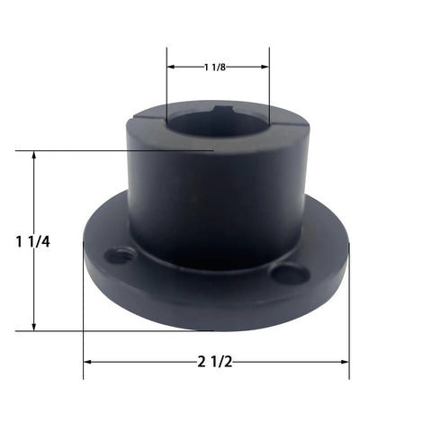 Split Taper Bushing for Pulleys H Style One And One Eighth Inch Bore CMFG STB Cast Steel Heavy Duty Locking with dimensions