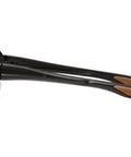 Side view of Spokane Lightweight Half Frame Safety Glasses with clear lenses featuring a black frame and flexible nosepiece.