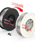Flux Core MIG Wire for Gasless Welding E71T-GS 0.030 Inch Diameter 10 Pound ABS Spool upgrade from black to white spool