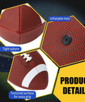 4 Pcs Sport Balls Set Official Size Athletic Balls football details include tight suture and textured surface for grip
