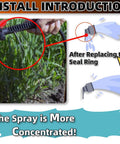 10 Pack Sprayer Seal Rings O Rings For Sprayers showing leak-free spray after seal ring replacement on garden sprayer