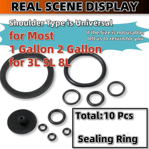 10 Pack Sprayer Seal Rings O Rings For Sprayers Pump Sprayer Parts Garden Sprayer Parts Chapin Sprayer Parts Groundwork Sprayer Parts Fits Most 1 Gallon And 2 Gallon Sprayers Built To Last And Leak Free, shown in packaging.