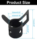40 Pcs 5mm Spring Band Type Clamps Set For Fuel Line Hose Low Pressure Air Tube Water Pipe And Silicone Hose Fits Five To Five Point Eight Millimeter Outer Diameter Durable Rust Resistant 65Mn Manganese Steel Construction Ideal For Auto And Marine Use, close-up view showing dimensions.
