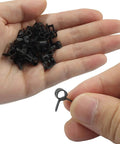 40 Pcs 5mm Spring Band Type Clamps Set For Fuel Line Hose Low Pressure Air Tube Water Pipe And Silicone Hose Fits Five To Five Point Eight Millimeter Outer Diameter Durable Rust Resistant 65Mn Manganese Steel Construction Ideal For Auto And Marine Use held in hand