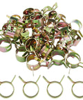 50 Pack Spring Band Clamps Heavy Duty Metallic Hose Clips For 12.5 To 13 Mm Outer Diameter Hoses, stacked view