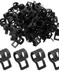 50 Pack 8mm ID Spring Band Clamps For Fuel Hose, Air Tube And Water Line, shown in a pile with four clamps in front