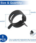 5Pcs 0.91 Inch ID Spring Band Hose Clamps Black For 1 Inch OD Fuel Line Silicone Vacuum Hose Pipe Air Hose Tube Water Pipe