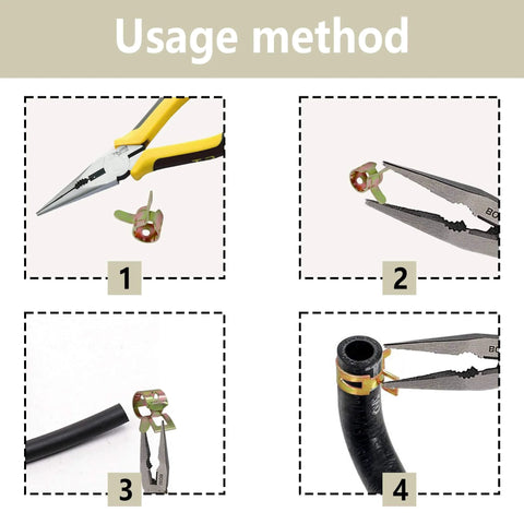 Step-by-step guide to using 20 Piece One Quarter Inch Spring Band Fuel Hose Clamps Silicone Vacuum Water Pipe Clip Fasteners