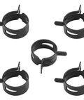5Pcs 0.91 Inch ID Spring Band Hose Clamps Black For 1 Inch OD Fuel Line Silicone Vacuum Hose Pipe Air Hose Tube Water Pipe Bushing Automotive Replacement Fastener Durable Corrosion Resistant 65Mn Spring Steel With Dacromet Coating