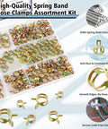 150Pcs Spring Band Hose Clamps Assortment Kit For Fuel Lines And Silicone Vacuum Hoses With Organized Storage Case