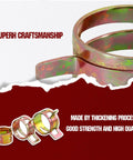 Close-up view of galvanized carbon steel spring band hose clamps, highlighting superb craftsmanship and high quality.