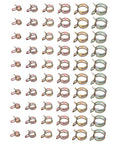 60 Piece Spring Band Hose Clamps Kit With Six Sizes 7mm 10mm 11mm 14mm 16mm 17mm For Water Hoses Air Lines Silicone Tubing Quick Grip Clamps