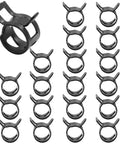 Twenty Pack 3/8 Inch Inner Diameter Spring Band Hose Clamps For Fuel Line Water Pipe And Air Hose, 9.7mm Band Width, Black Finish