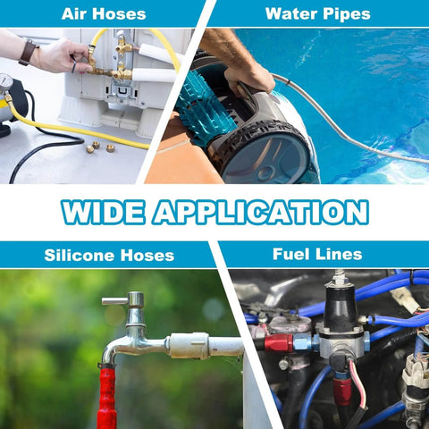 Wide application of Spring Band Hose Clamps For 18 To 20 Mm Hose OD 15 Pack Corrosion Resistant 65Mn Steel Zinc Plated Clips