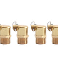 Spring Brass L Shape Oil Cup Cap Set for Lathe Machines, 4 Piece M12x1.25 Thread, copper oil caps, durable and rust resistant