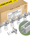 Heavy-duty 3/8 x 15/16 inch spring channel nut and bolt set for 1-5/8 inch strut channel with galvanized plating, 16 pack