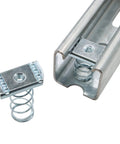 One Quarter Inch Twenty Thread Spring Channel Nut With Zinc Electroplate Finish Long Spring Nut for Unistrut channels, pack of 10.
